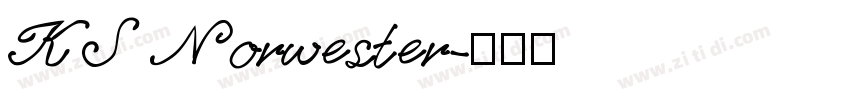 KS Norwester字体转换